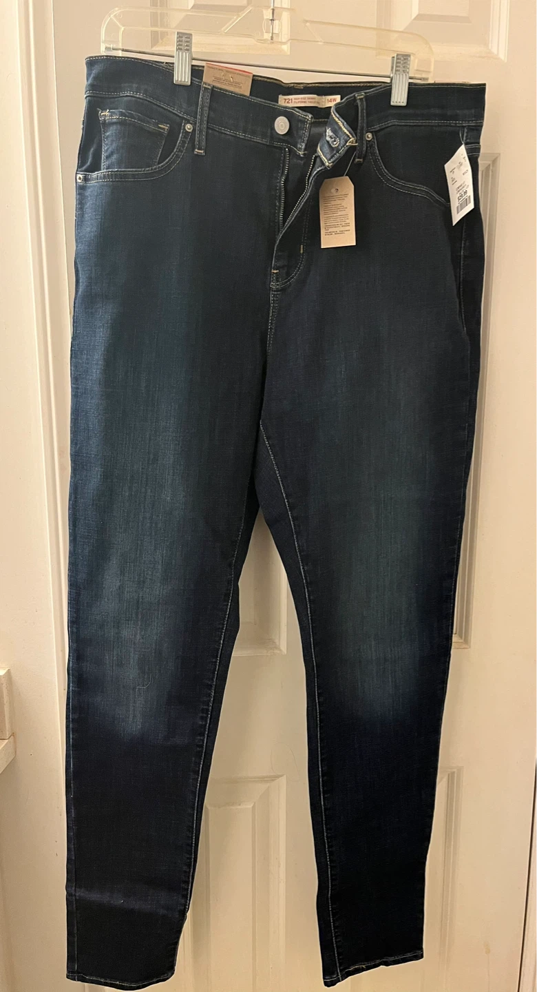 Levi's 721 High Rise Skinny Jeans Size 14W