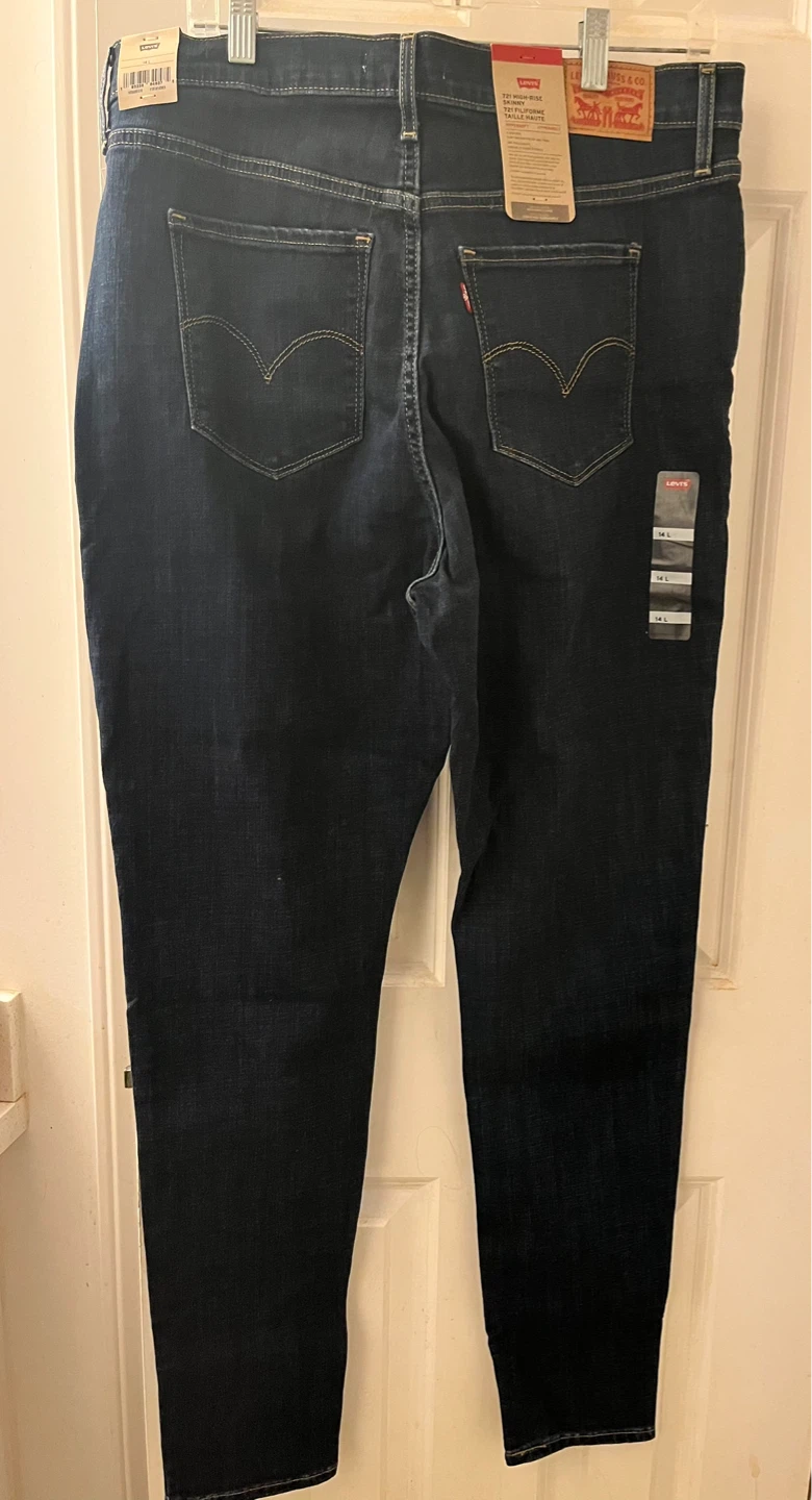Levi's 721 High Rise Skinny Jeans Size 14W - photo 4