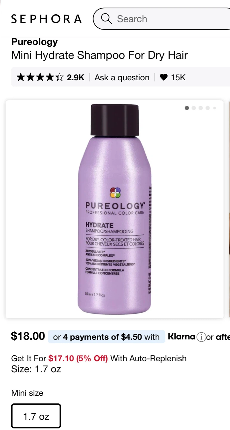 Pureology Hydrate Shampoo For Dry Hair