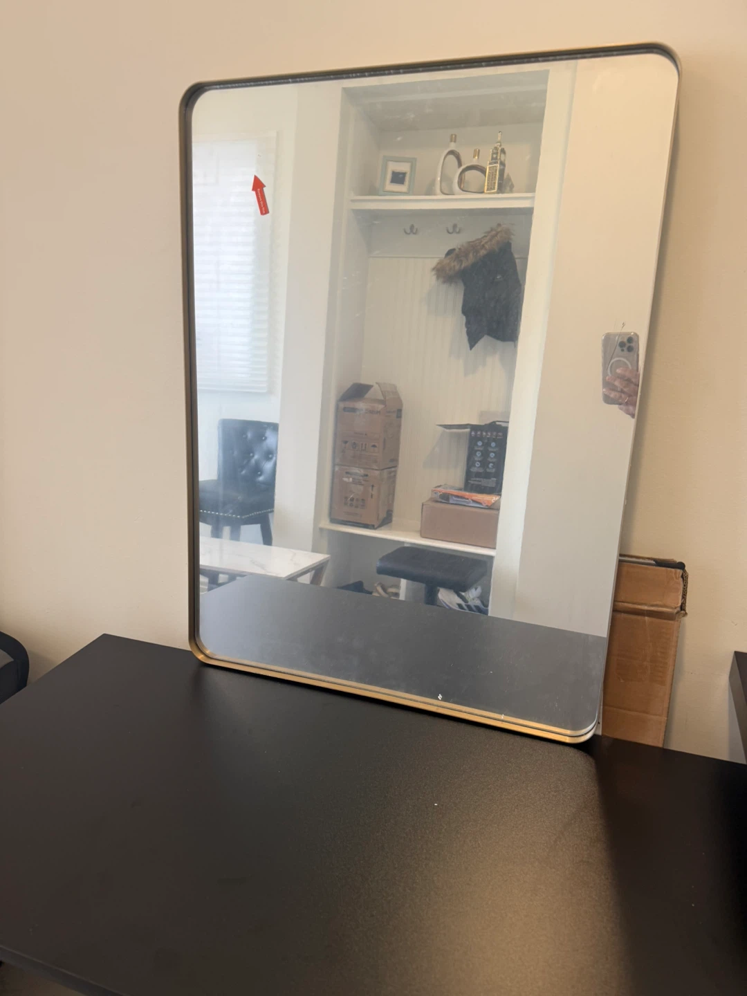 Rectangular Gold Framed Wall Mirror