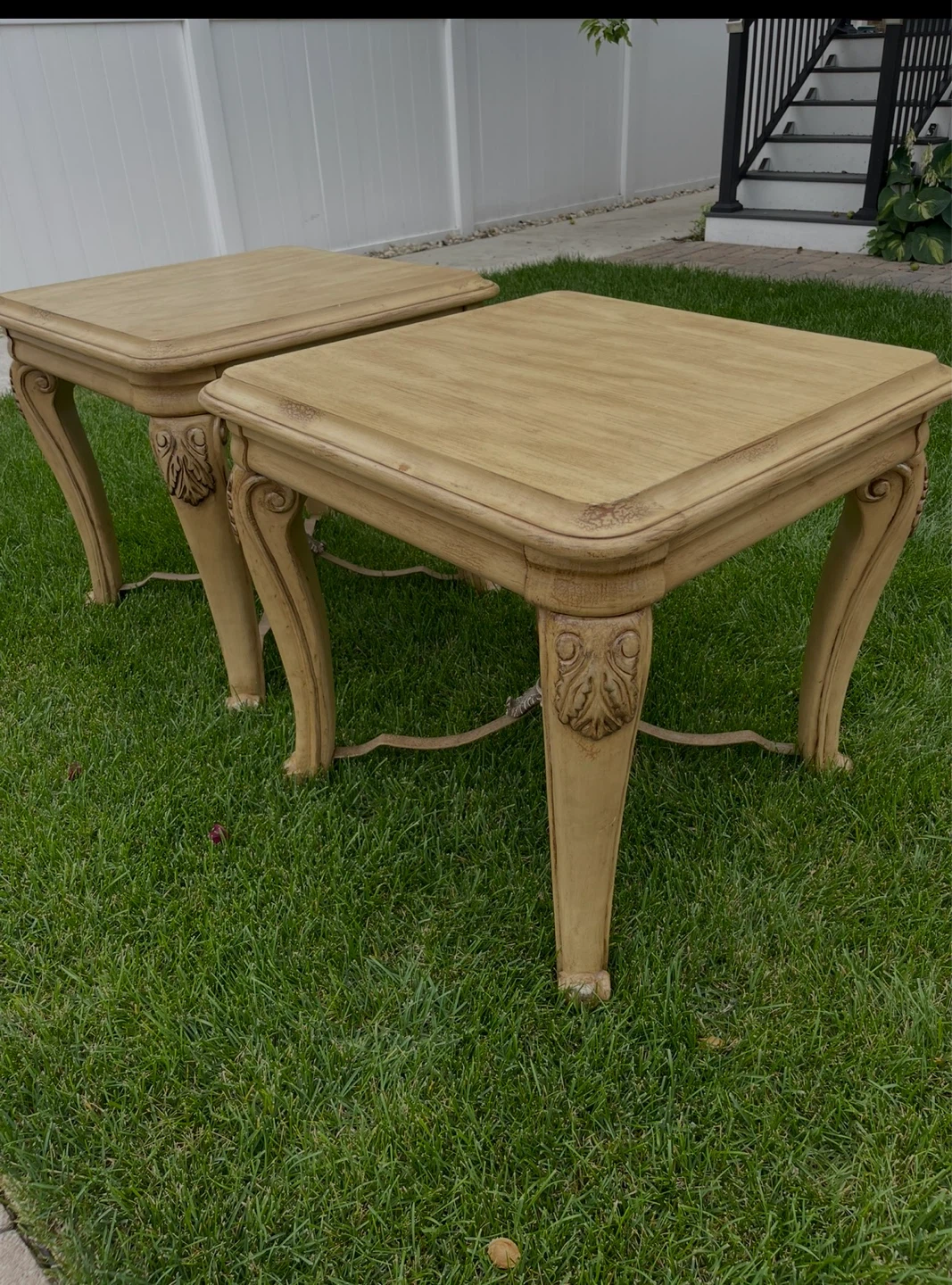 Pair of Vintage Ornate End Tables