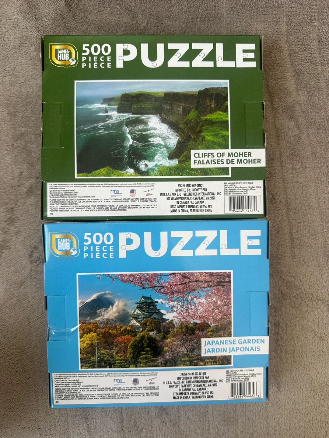NEW Games Hub 500 Piece Puzzles