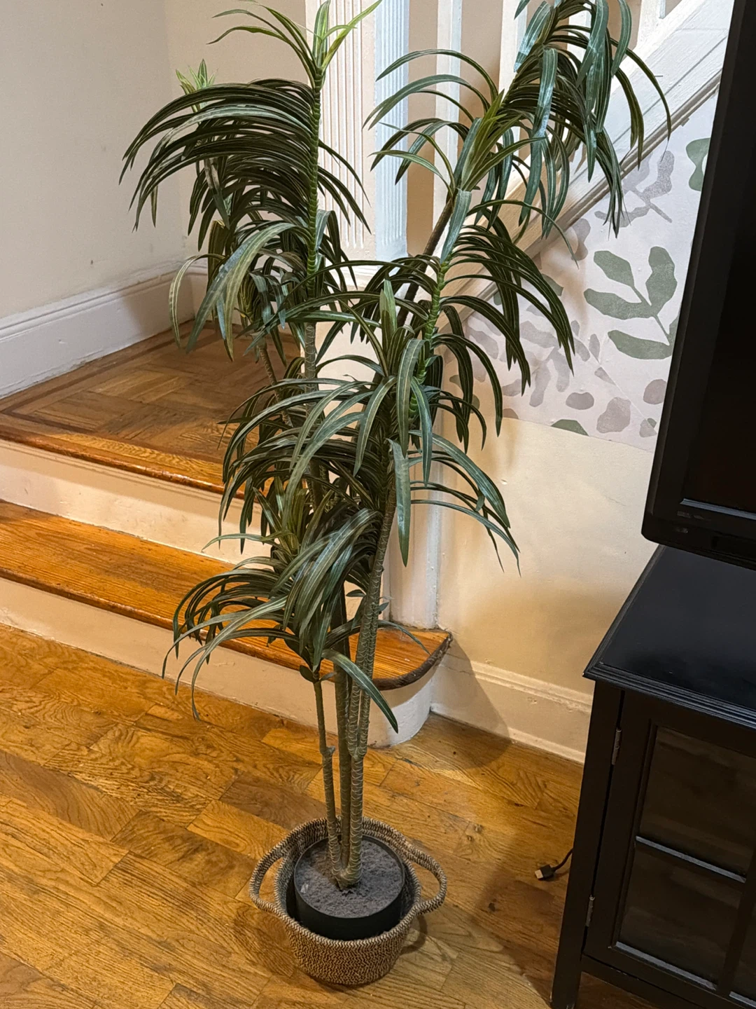 Artificial Plant in Woven Basket