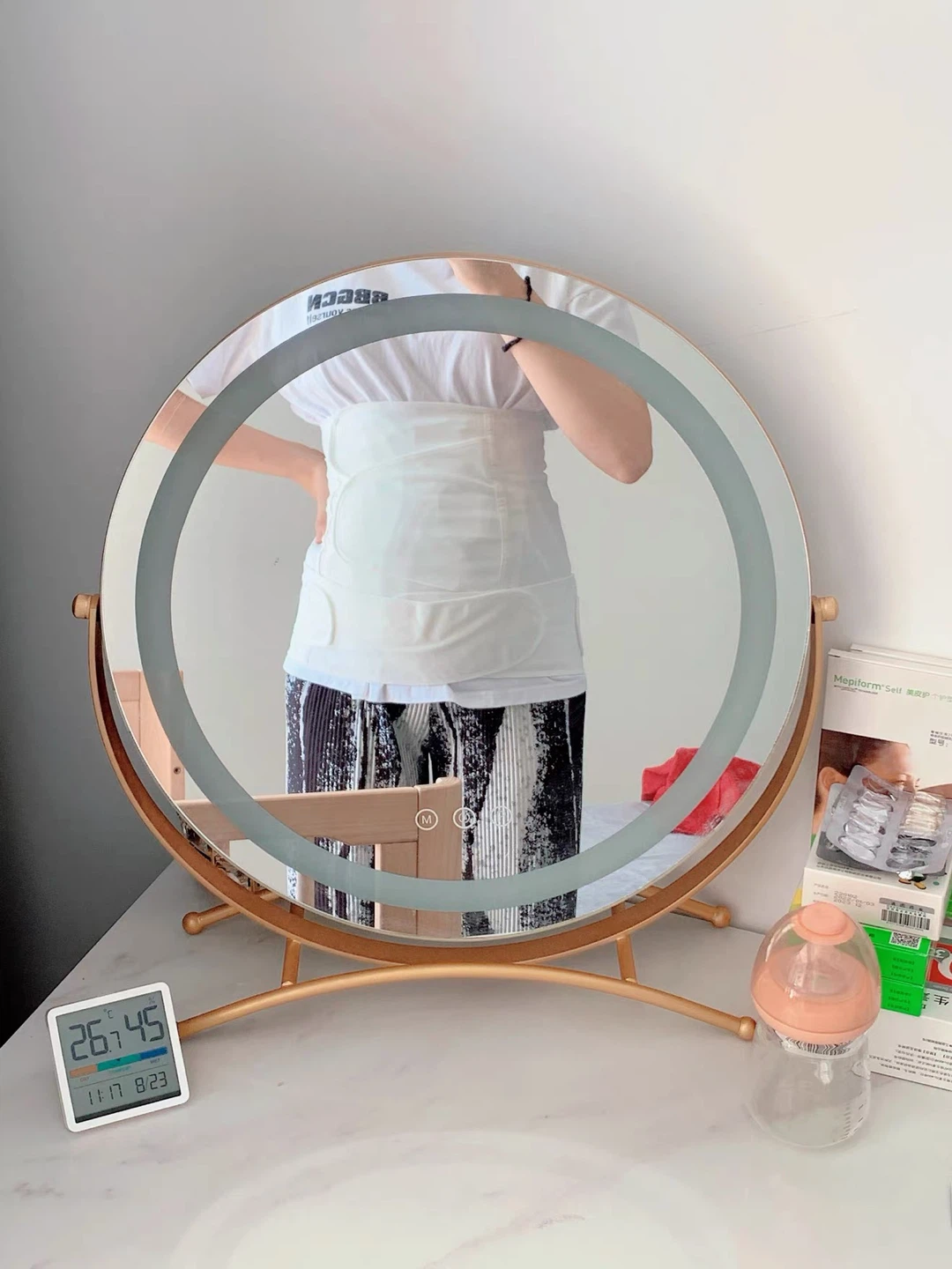 White Postpartum Belly Band - photo 4