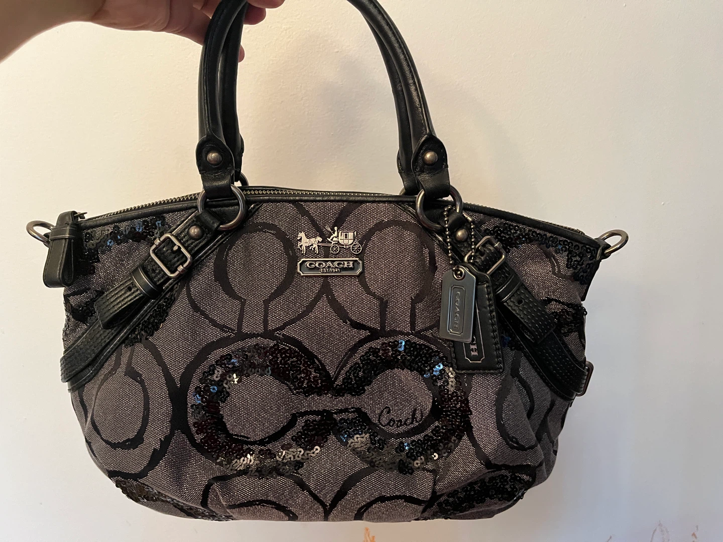 Coach Monogram Sequin Handbag