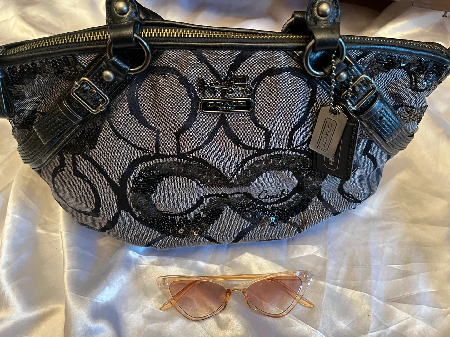 Coach Monogram Sequin Handbag - photo 4