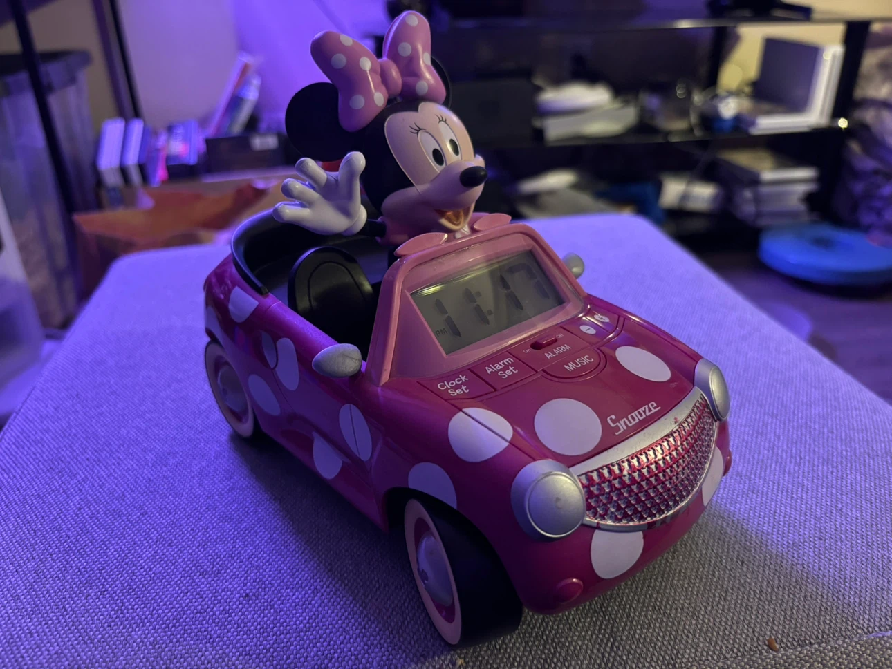 2000 Disney Minnie Mouse Car Alarm Clock - Works! - photo 2