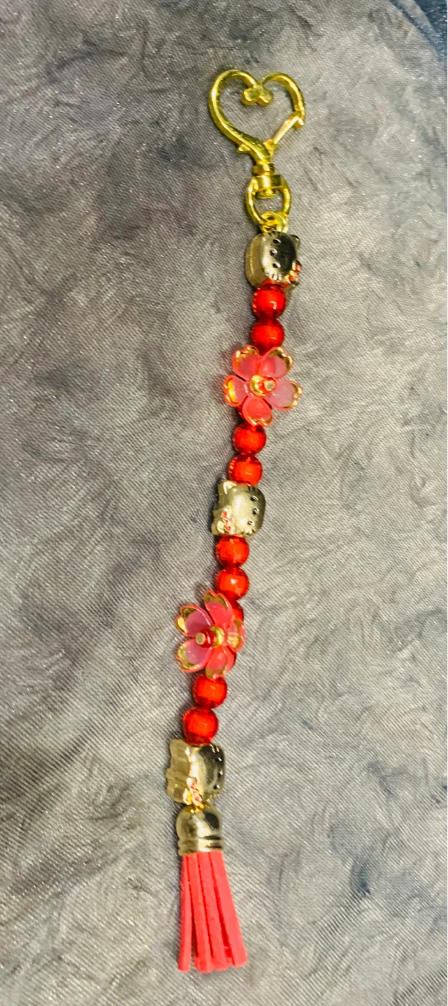 Hello Kitty Charm Keychain with Tassel