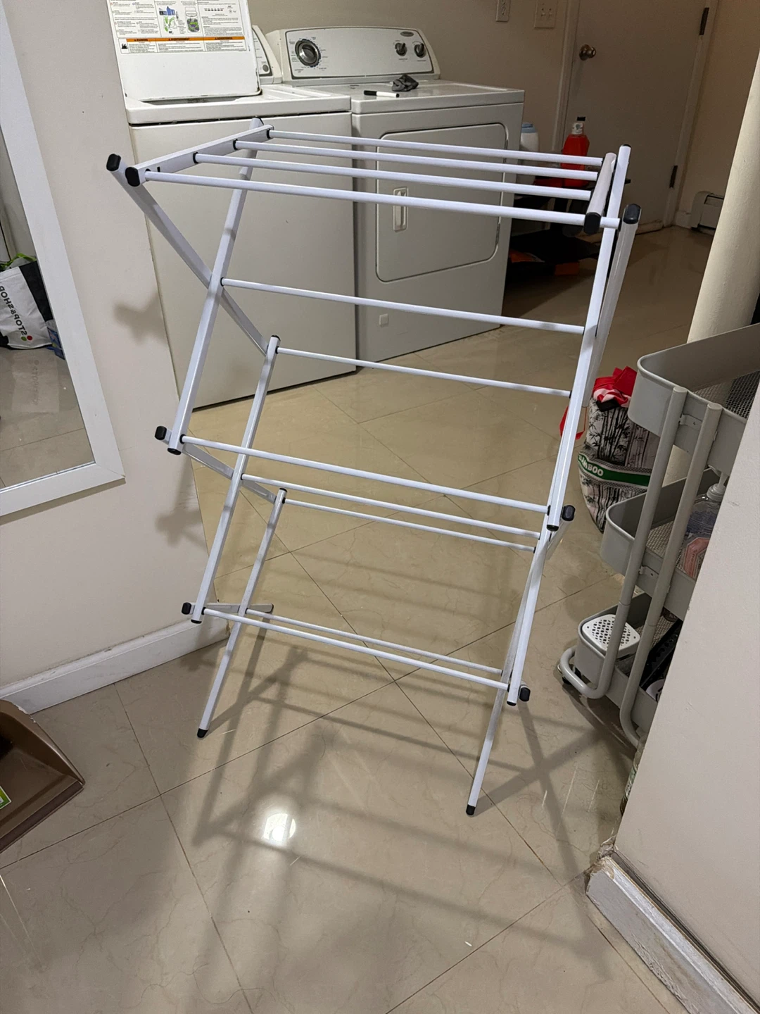White Folding Drying Rack