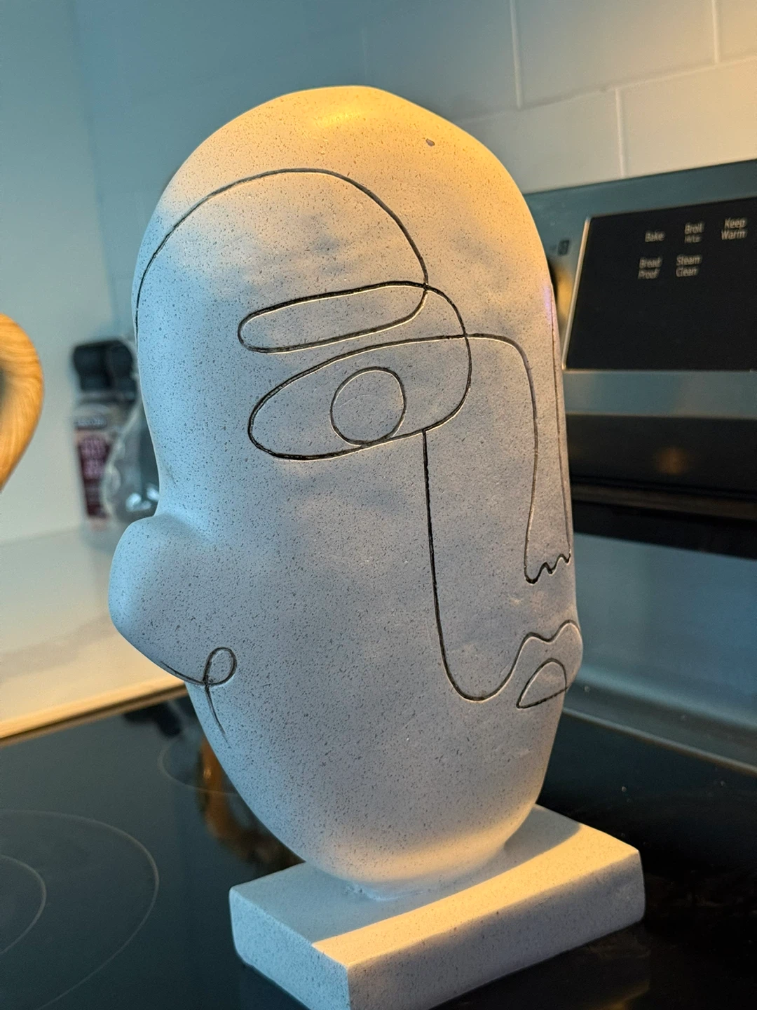 Abstract Face Sculpture Decor