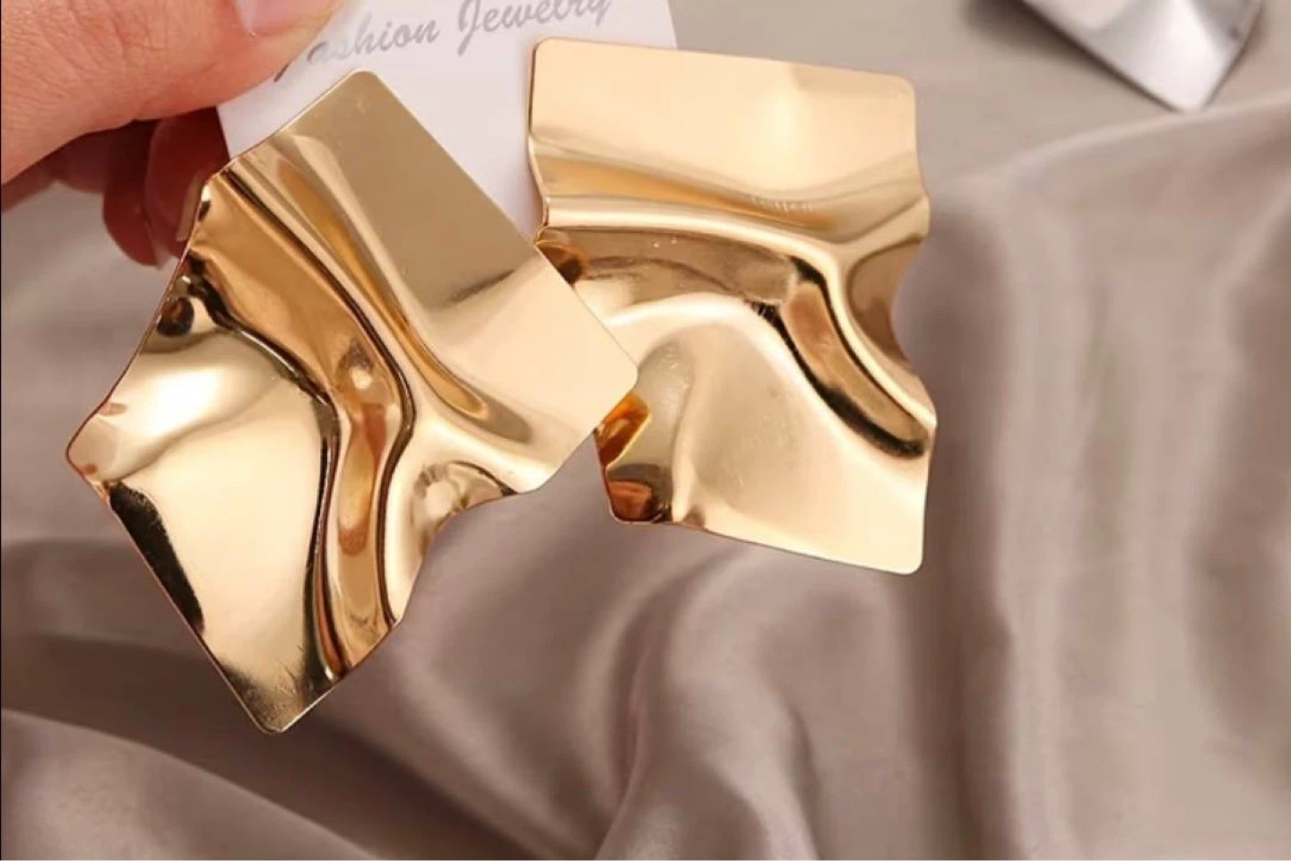Modern Edge Gold Earring Set - photo 4