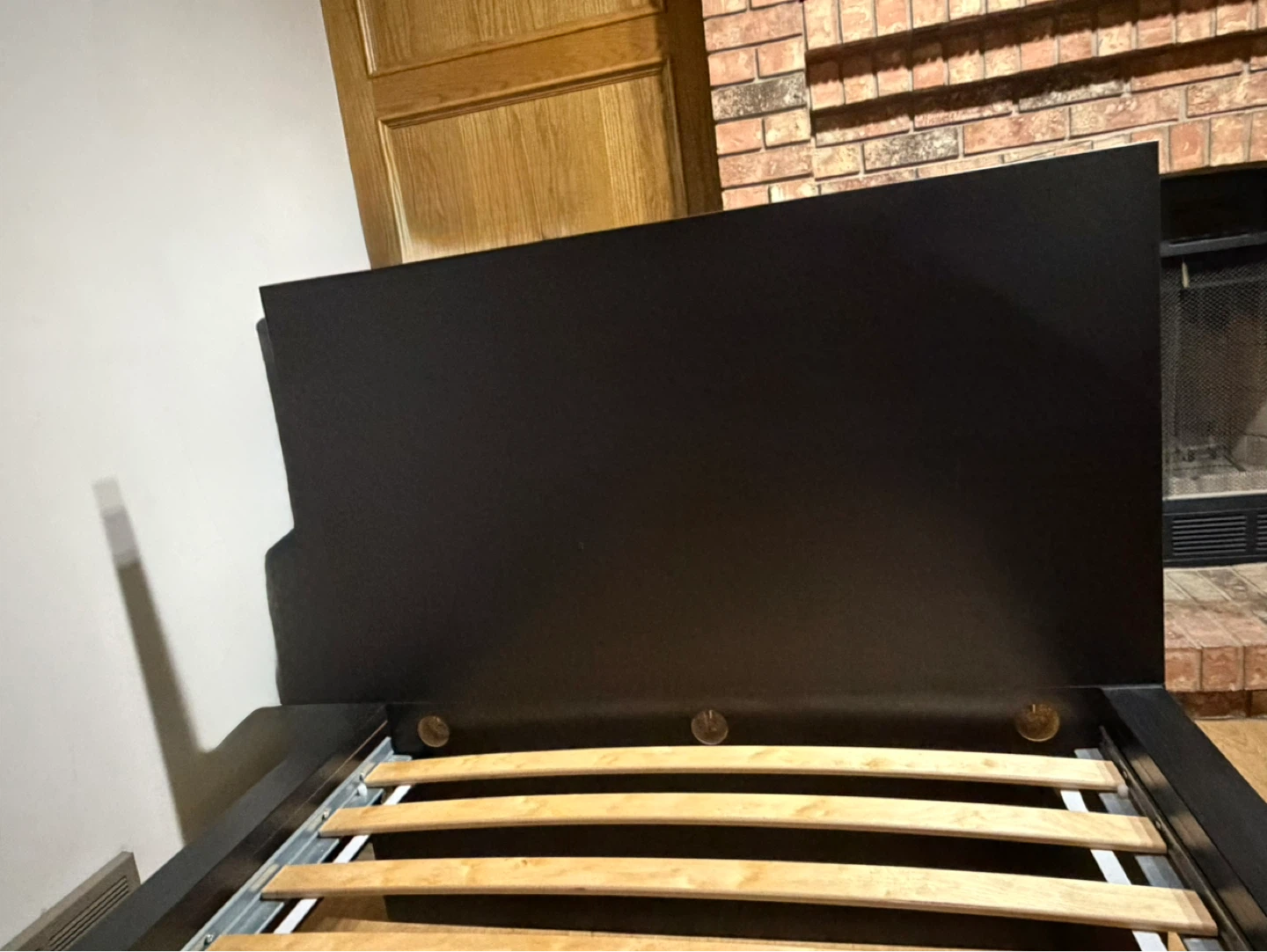 Ikea Black Bed Frame with Slats - photo 3