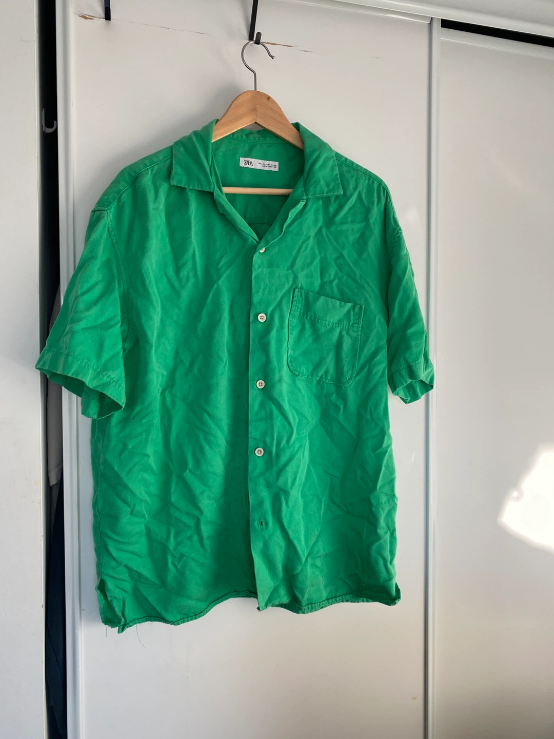 ZARA Green Short Sleeve Shirt