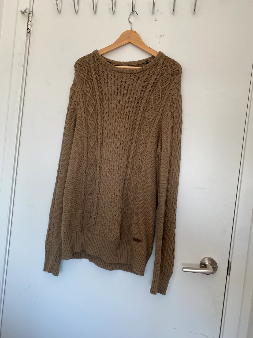 Brown Cable Knit Sweater