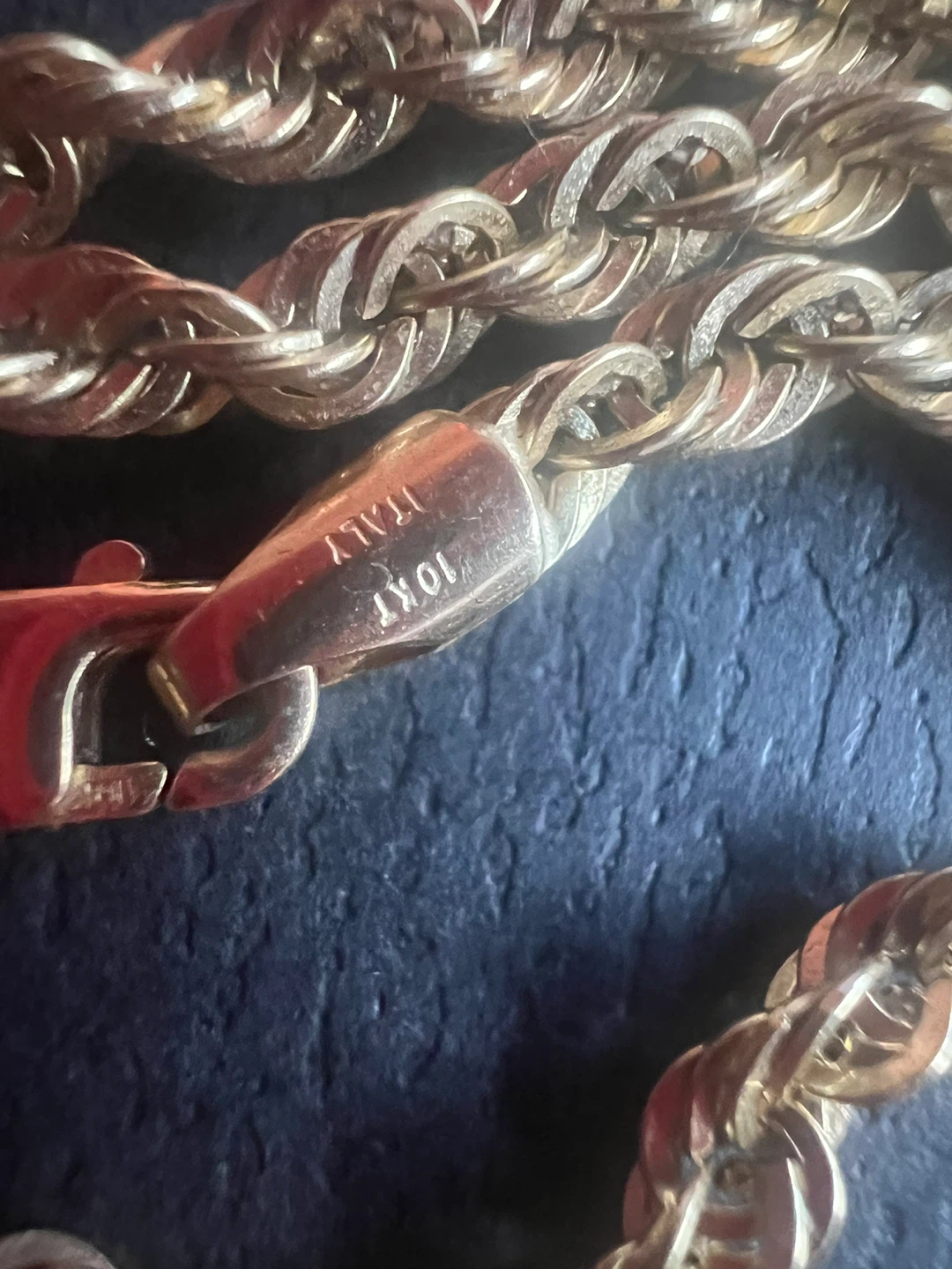 10K Gold Rope Chain Necklace - Italy - photo 2