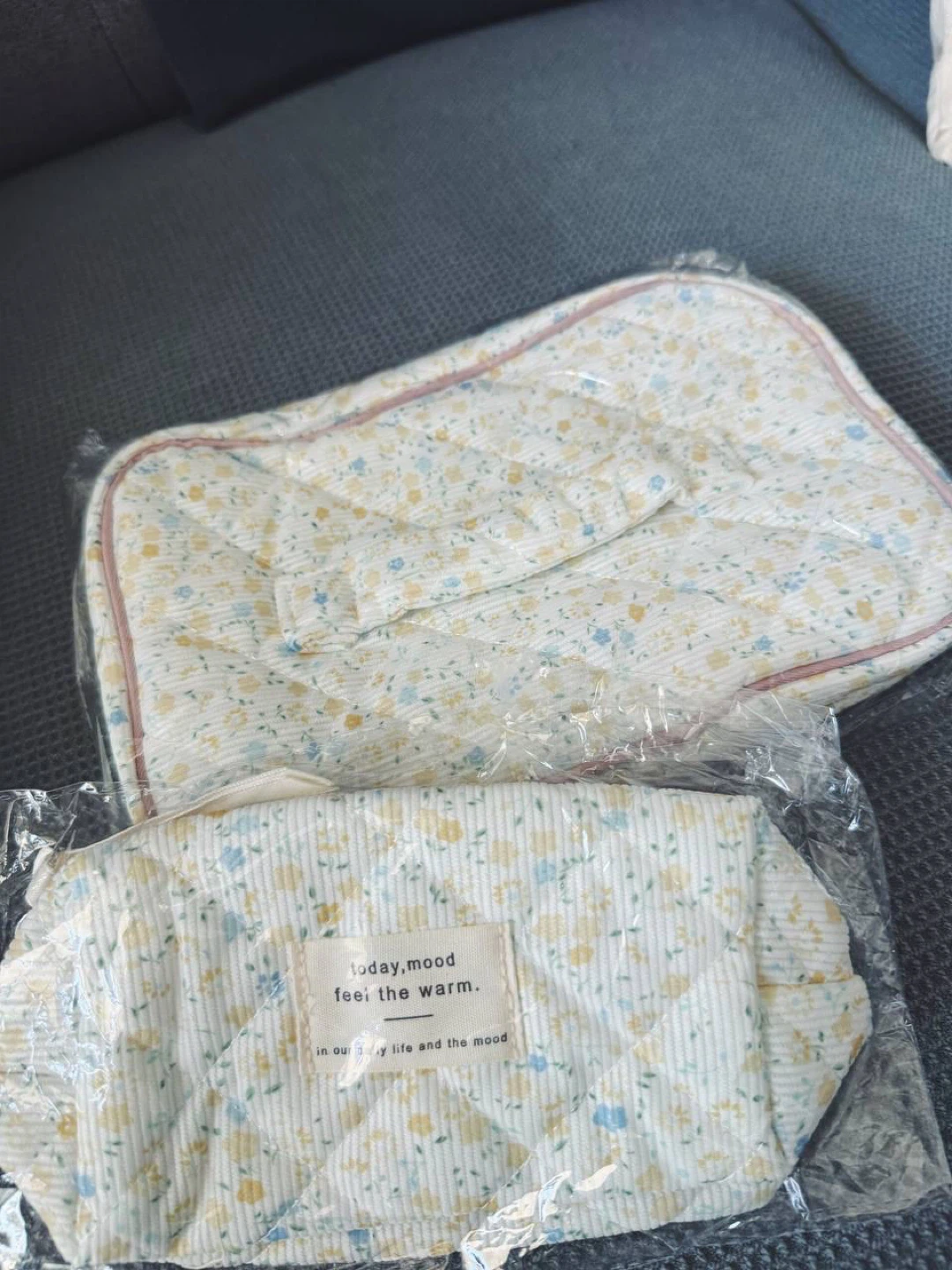 Floral Quilted Makeup Bag Set (Large + Small) - photo 5