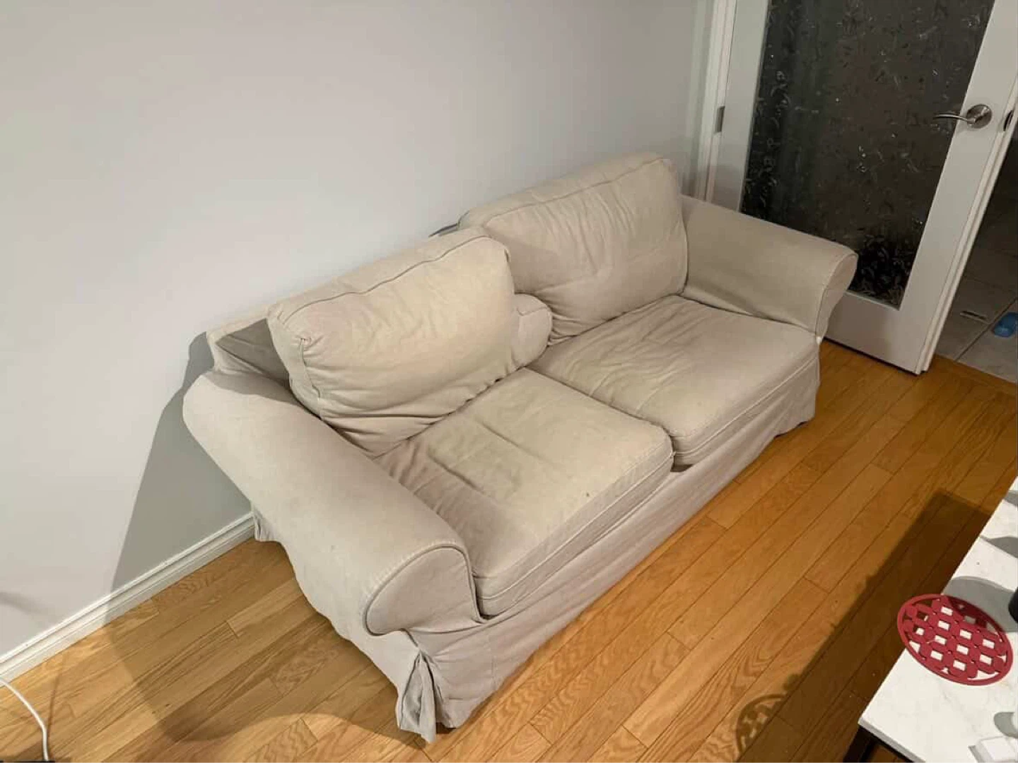 Light Beige Loveseat Sofa