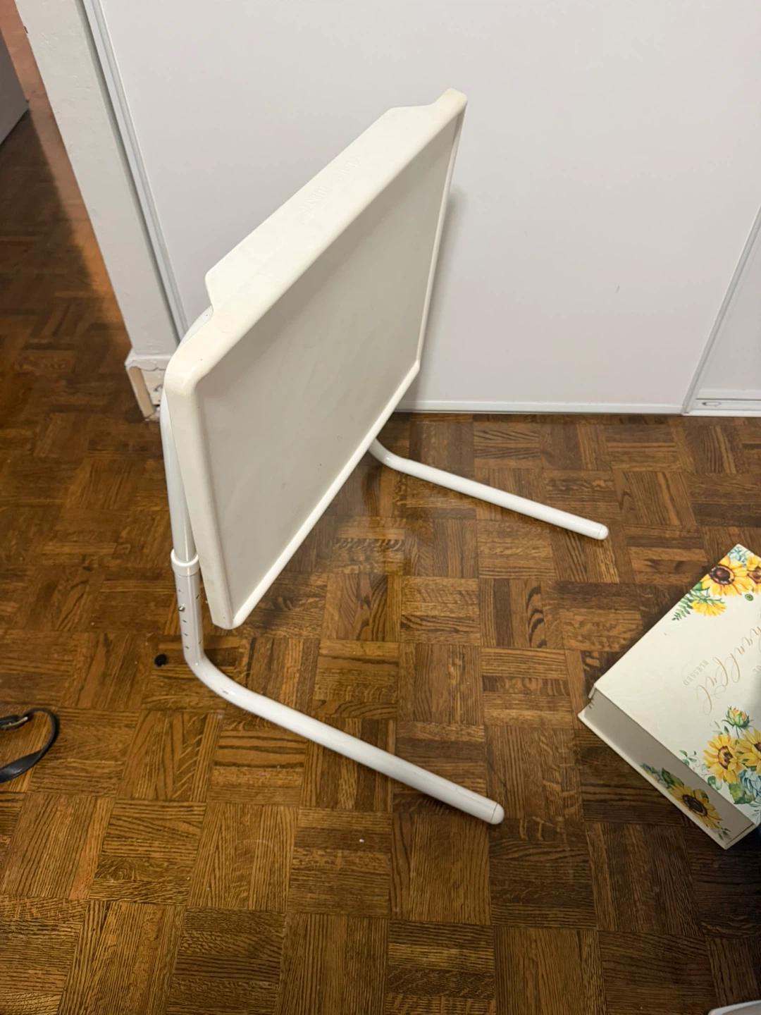 White Adjustable Tray Table - photo 2