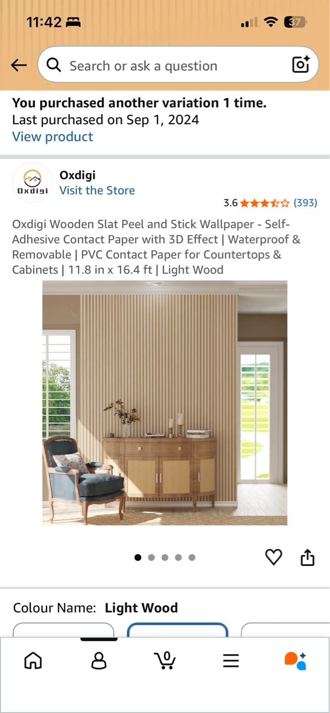Wooden Slat Peel and Stick Wallpaper - Light Wood - photo 3