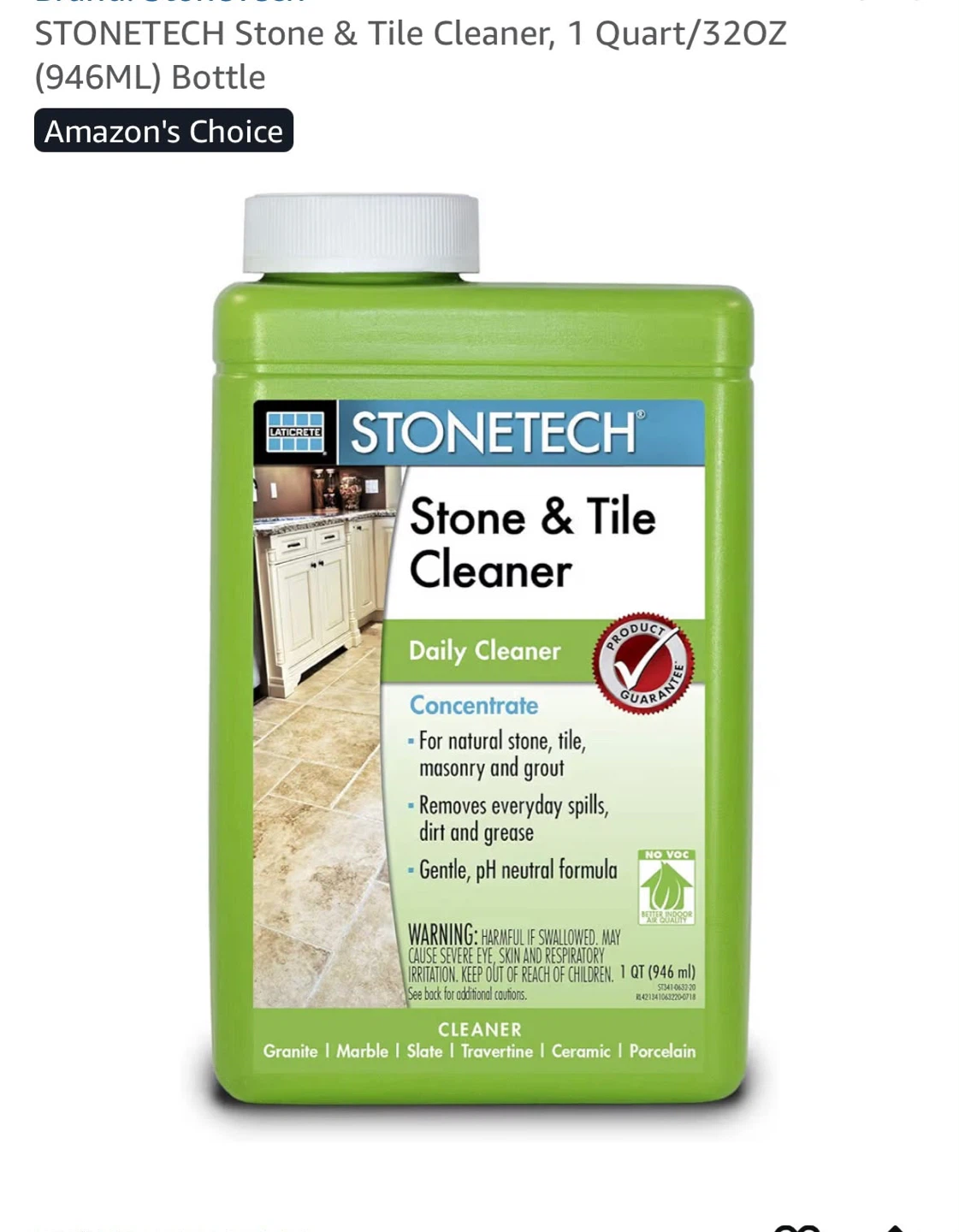 STONETECH Stone & Tile Cleaner Concentrate - 1 Quart - photo 3