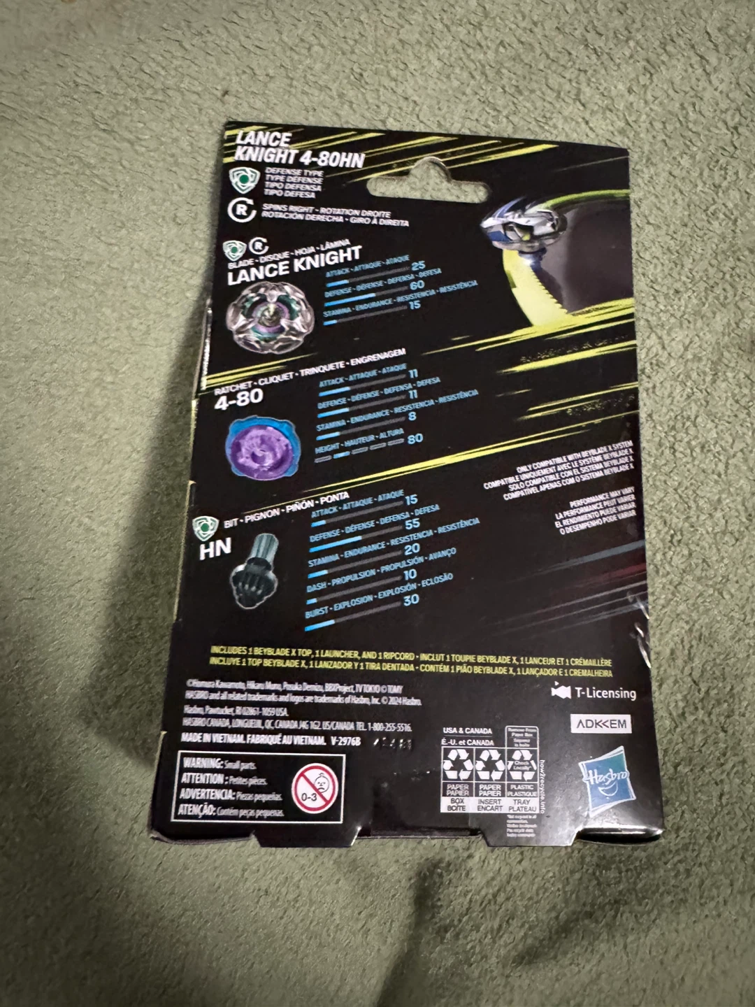 Beyblade X Lance Knight 4-80HN Toy - photo 2