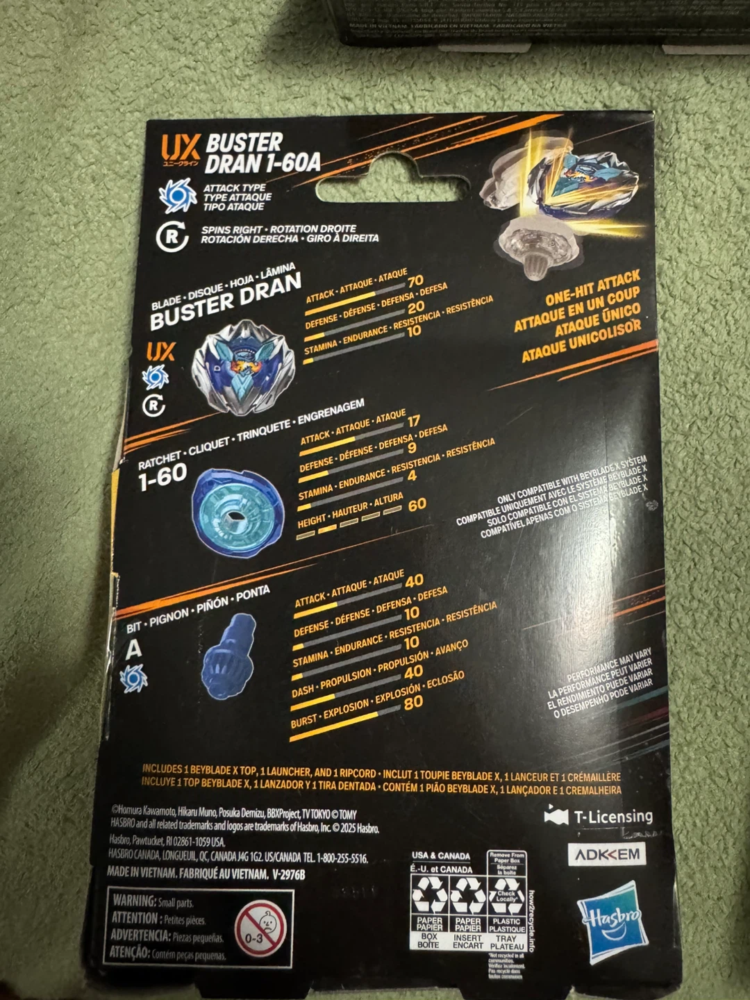 Beyblade X Buster Dran 1-60A Toy - photo 2