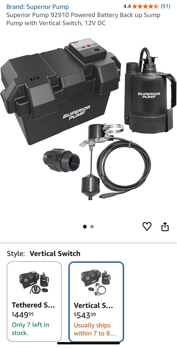 Superior Pump 92910 Battery Back up Sump Pump System - photo 3