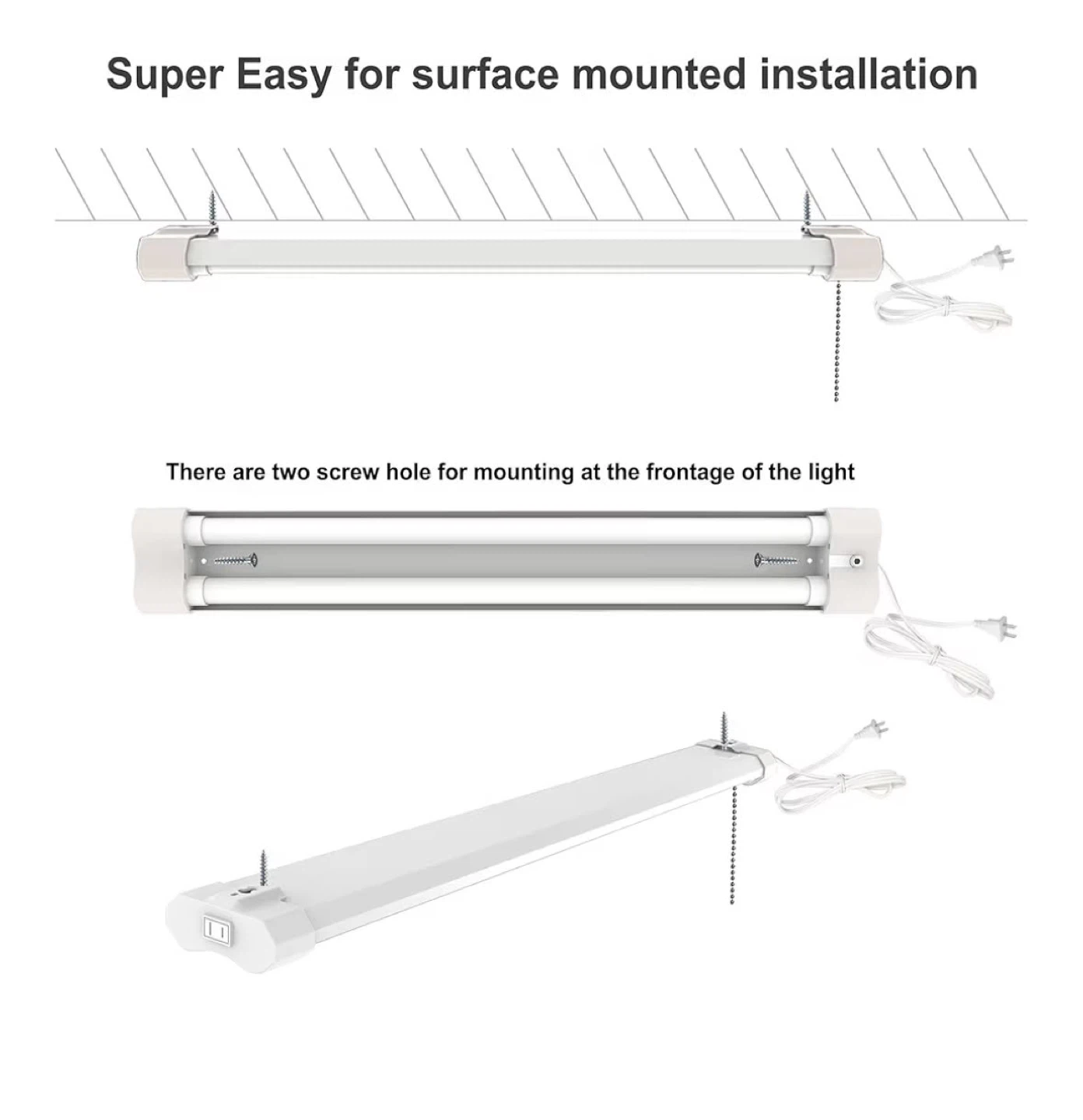 Linkable LED Shop Light, 4FT, 4500LM, Daylight White - photo 5