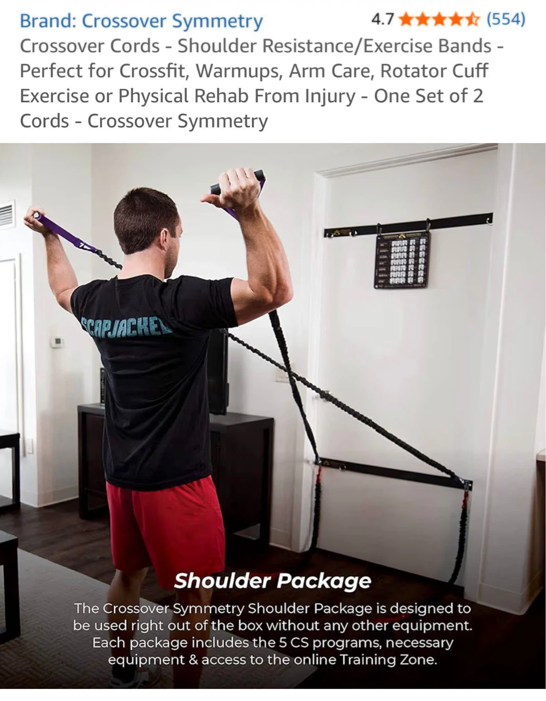 Crossover Symmetry Cords - Shoulder Resistance Exercise Bands - photo 4