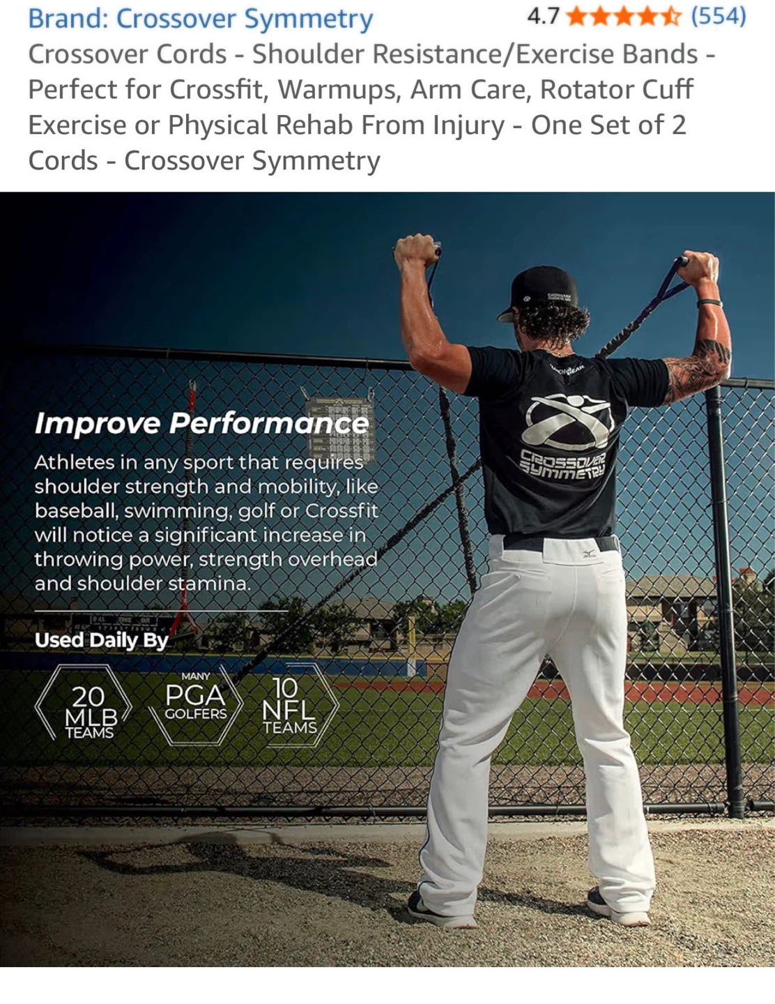 Crossover Symmetry Cords - Shoulder Resistance Exercise Bands - photo 3
