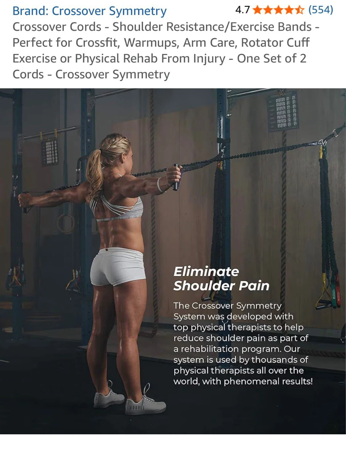 Crossover Symmetry Cords - Shoulder Resistance Exercise Bands - photo 2