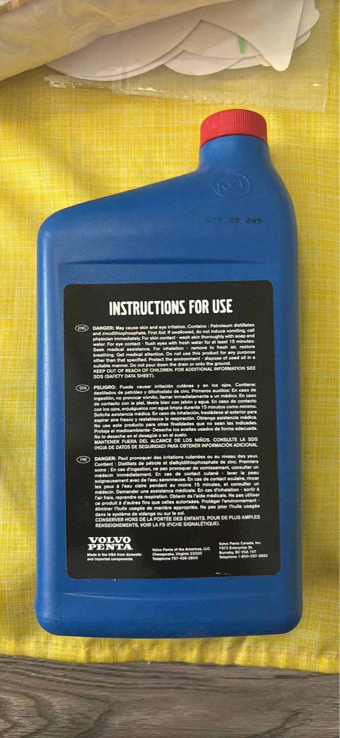 Volvo Penta Gasoline Engine Oil 1 Quart - photo 2