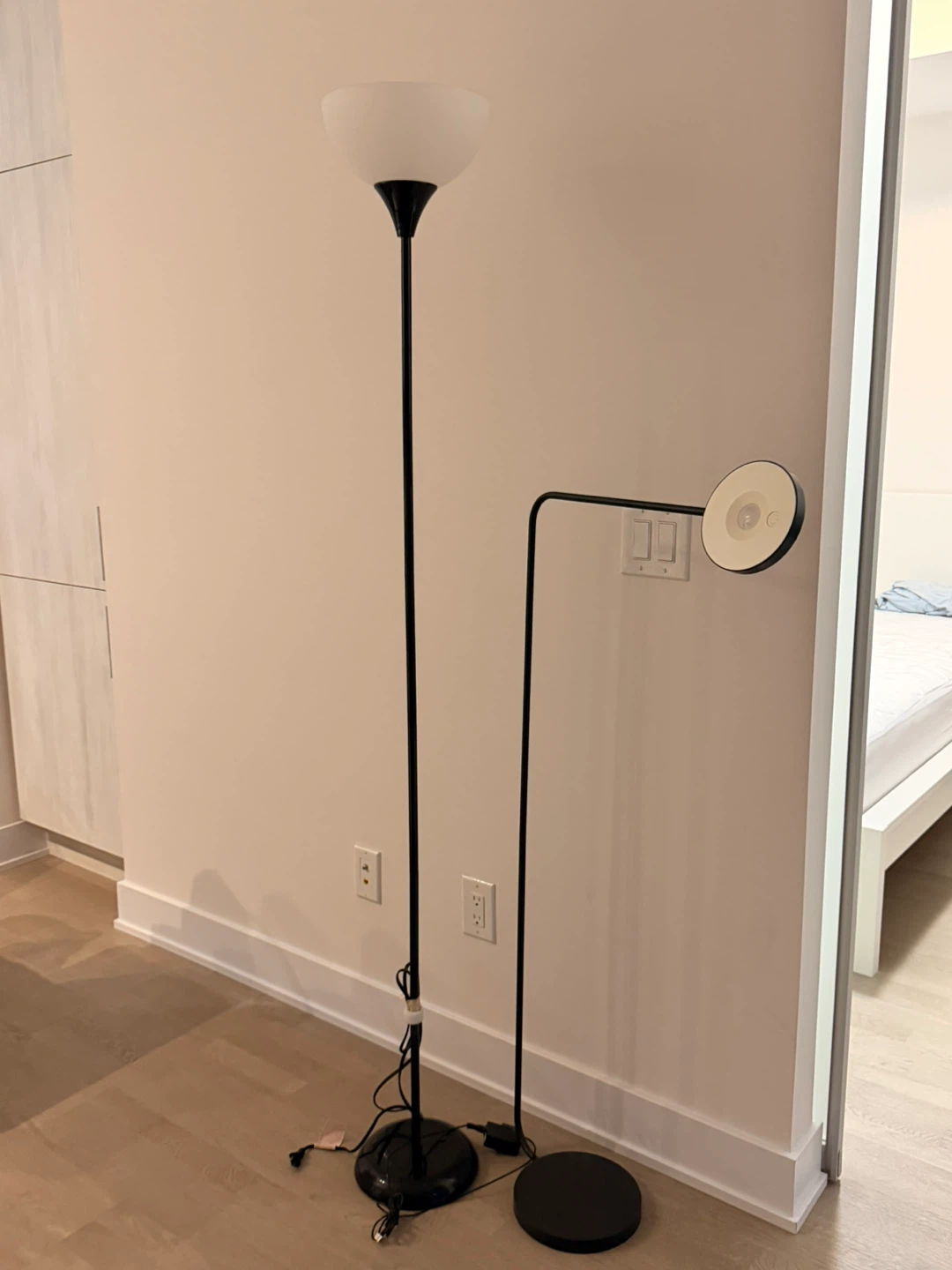Set of 2 IKEA Black Floor Lamps (can sell individually) - photo 2