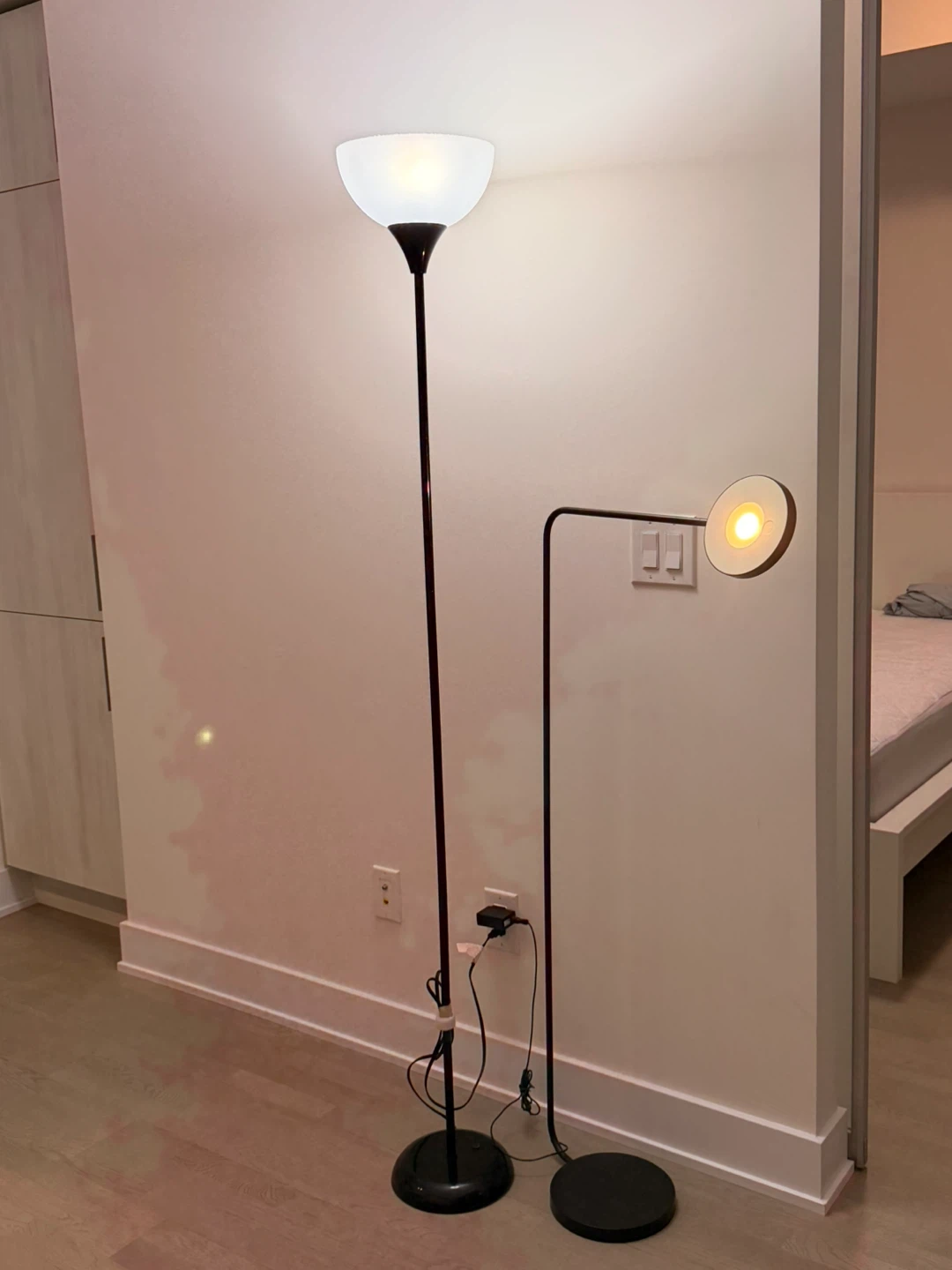 Set of 2 IKEA Black Floor Lamps (can sell individually)