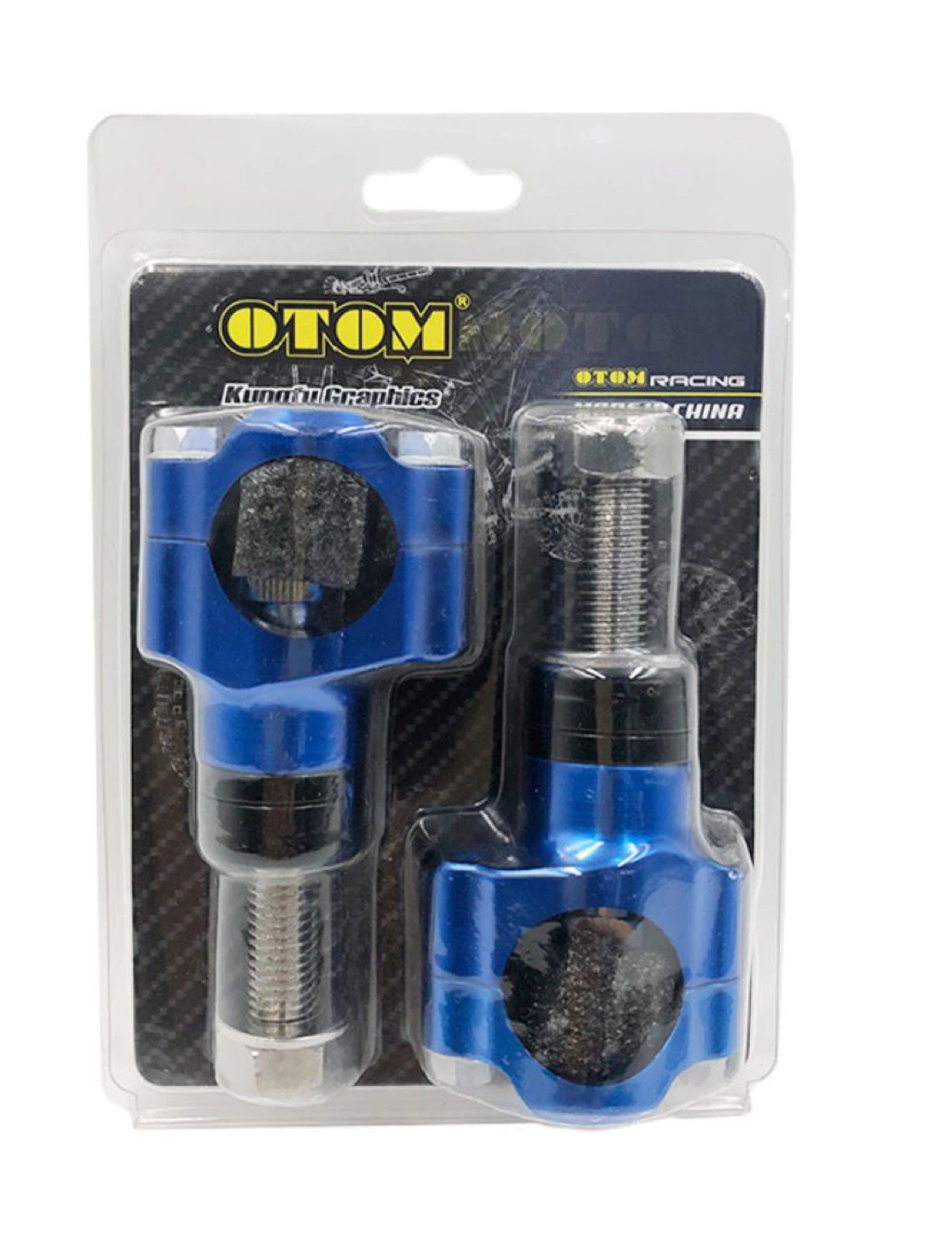 OTOM Motorcycle Handlebar Risers - Blue