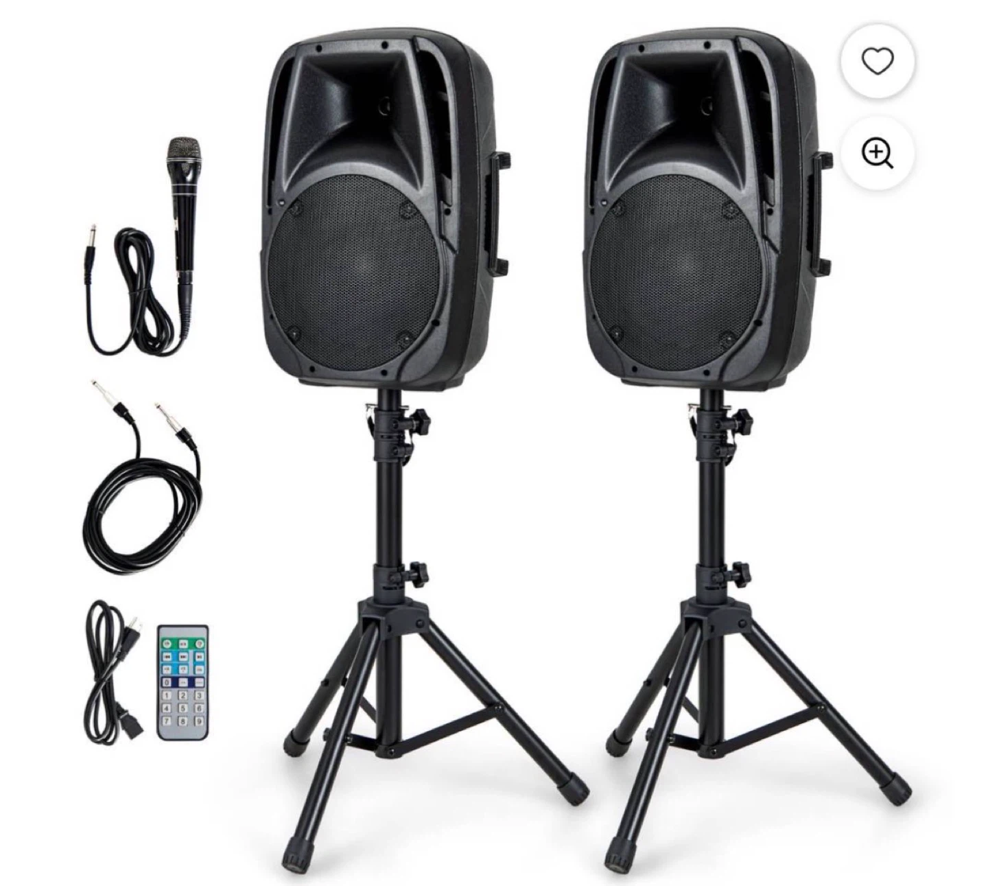 Costway Dual 10'' Protable 1600W Powered