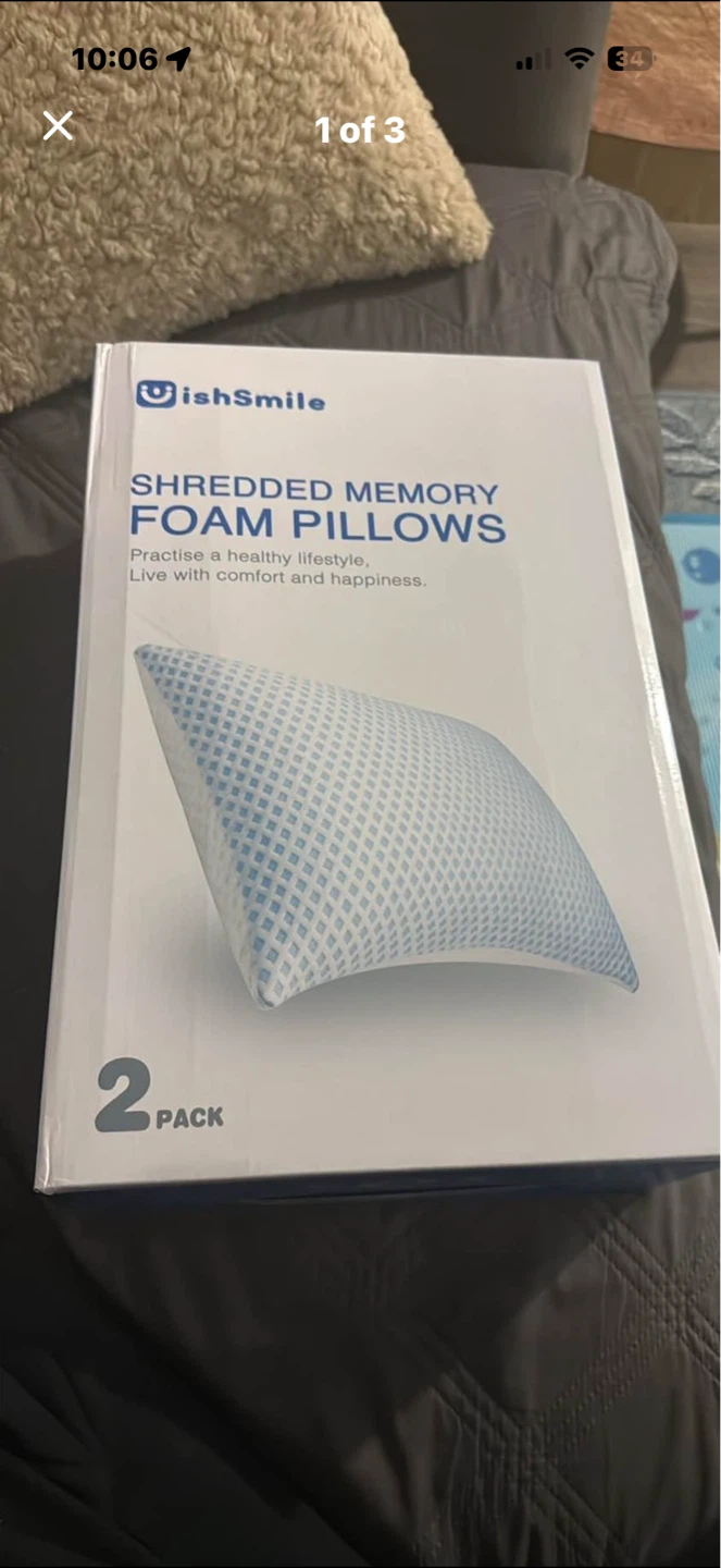 Brand New 2-Pack Memory Foam Pillows – Soft & Comfortable
