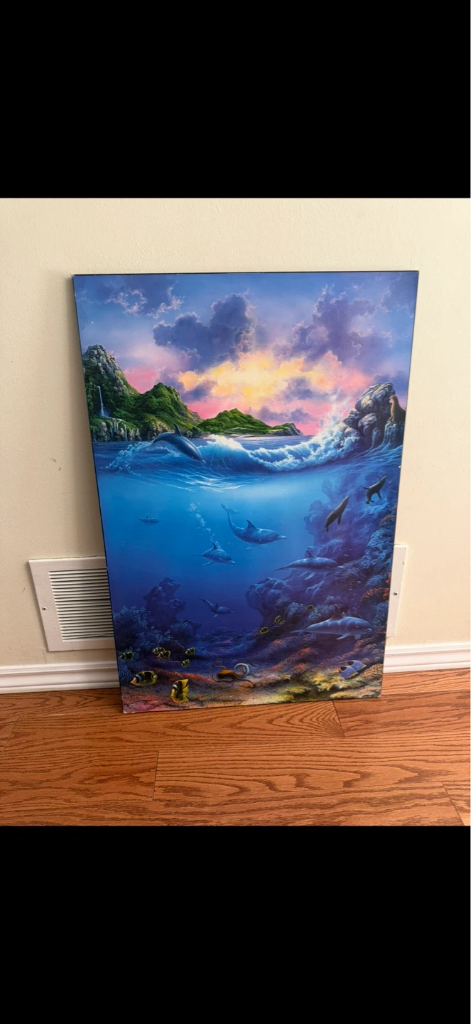 Beautiful Sunset Ocean Life Wall Art - photo 2