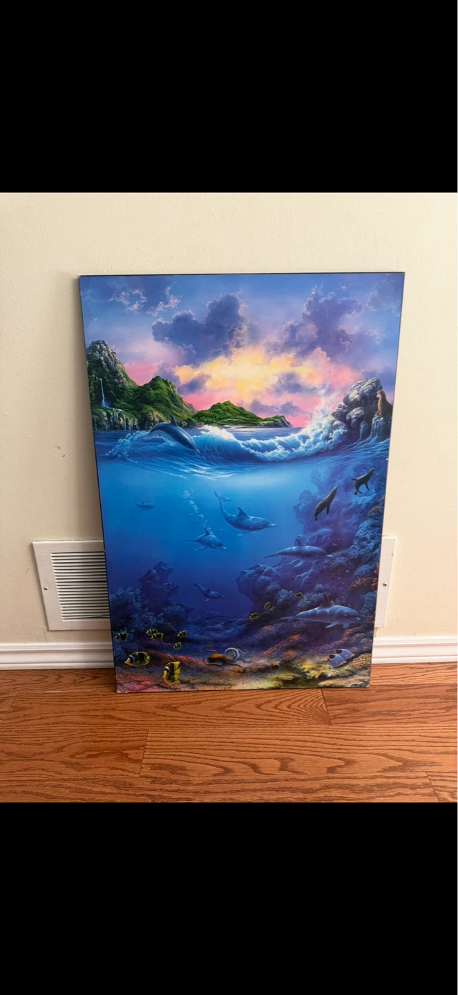Beautiful Sunset Ocean Life Wall Art