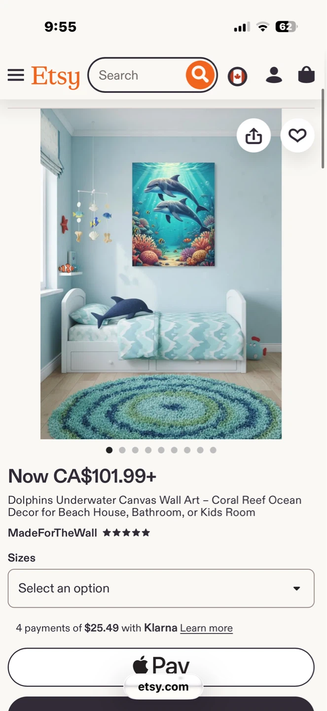 Beautiful Sunset Ocean Life Wall Art - photo 4