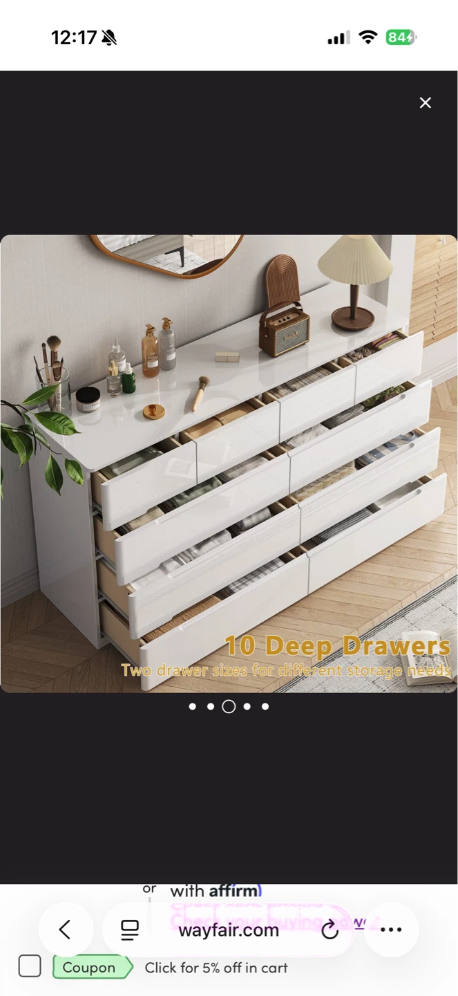 Kertis 55" W 10-Drawer Dresser by Ebern Designs - photo 5