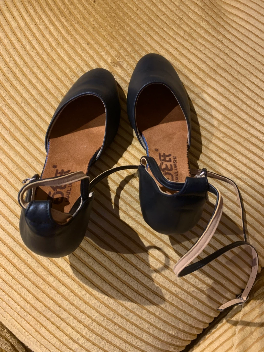 Black leather dance heels - photo 2