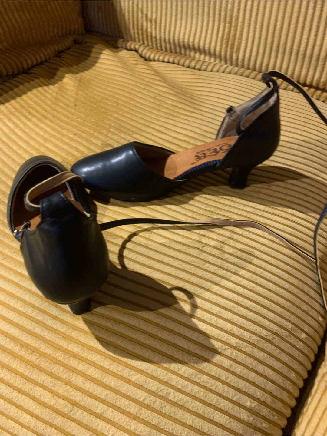 Black leather dance heels - photo 3