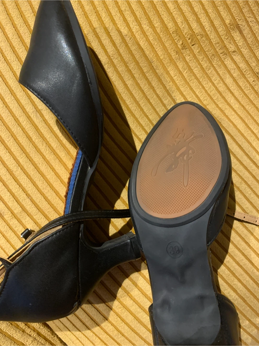 Black leather dance heels - photo 5