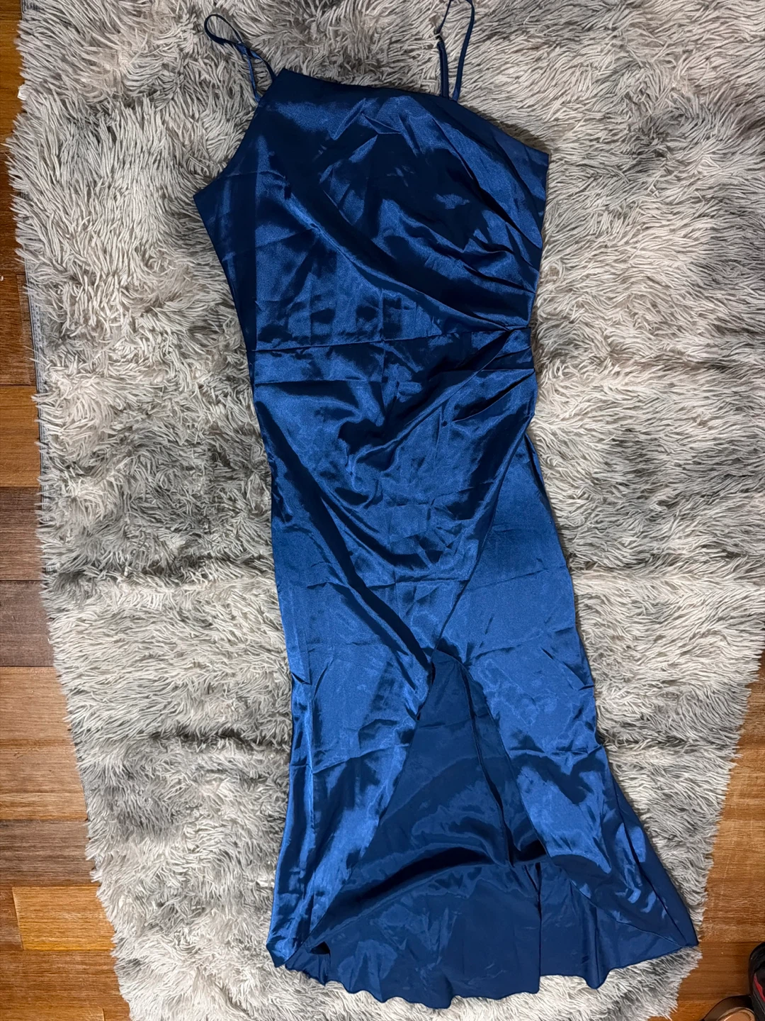 Royal Blue Satin Slip Dress