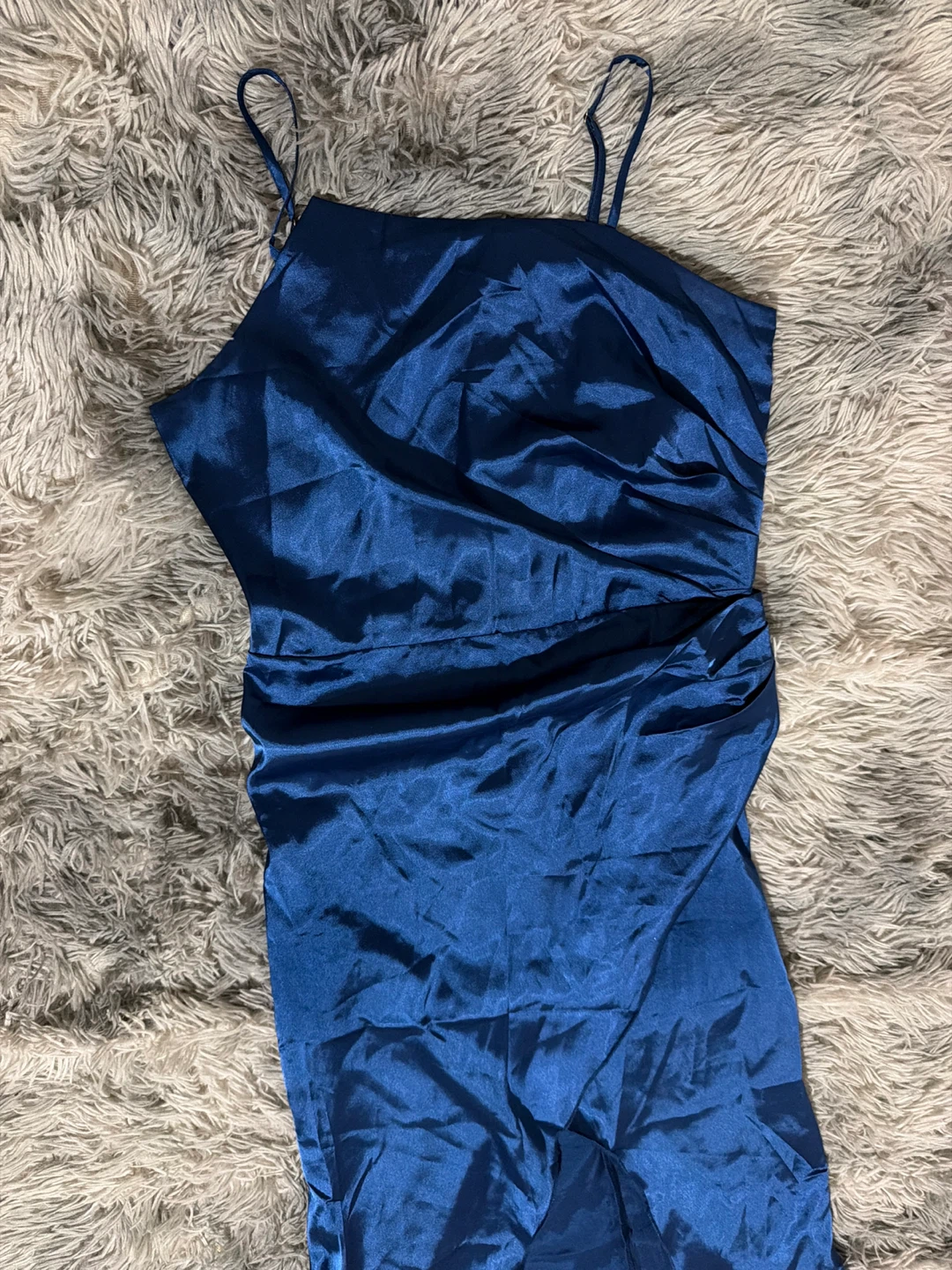 Royal Blue Satin Slip Dress - photo 2