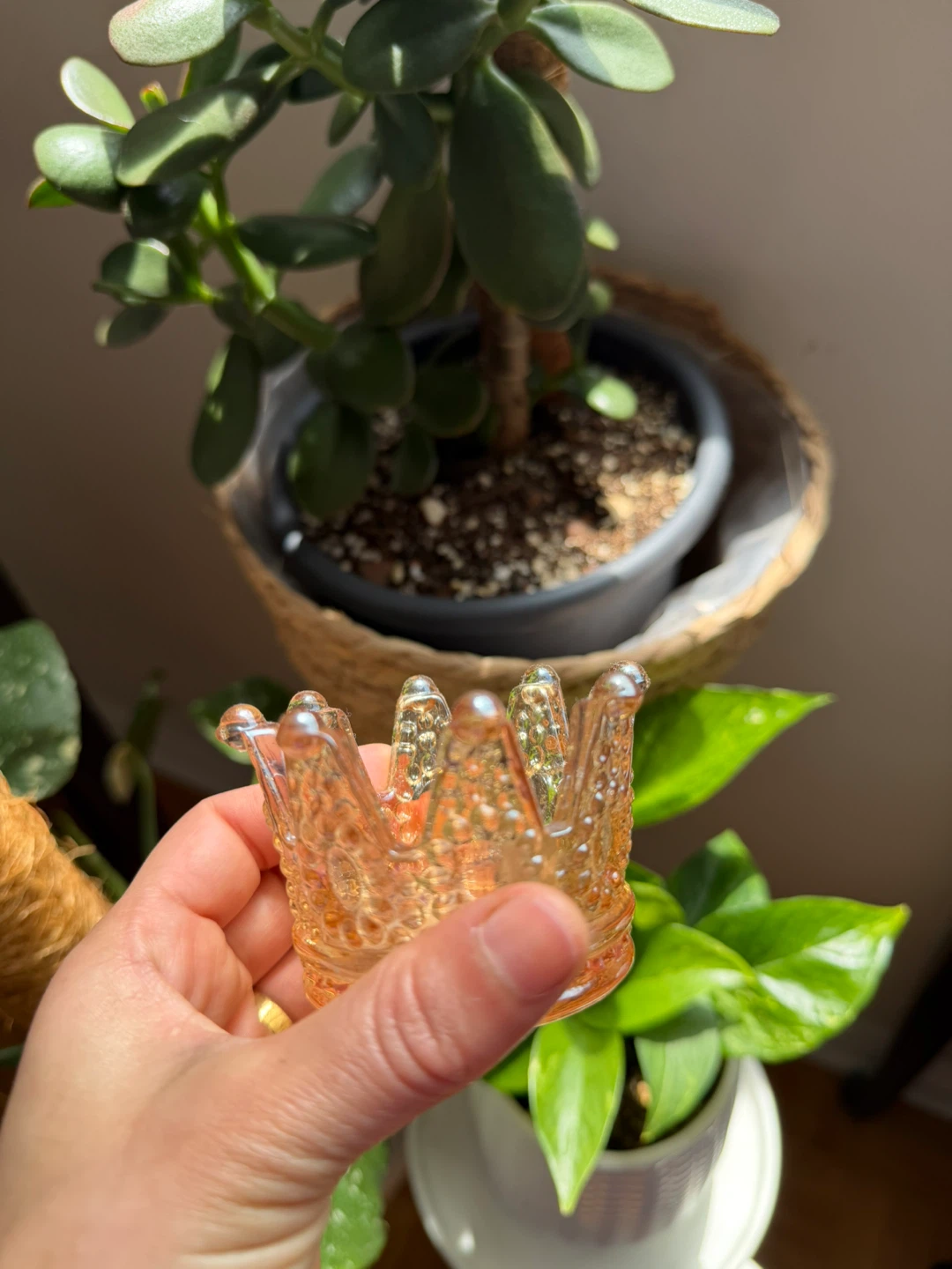 4 Crown Glass Tealight Holder - photo 2