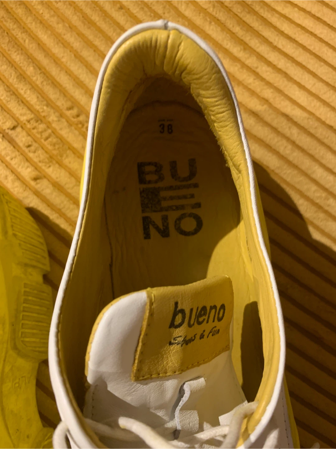 Bueno Shoes White & Yellow Lace-up Sneakers - photo 4