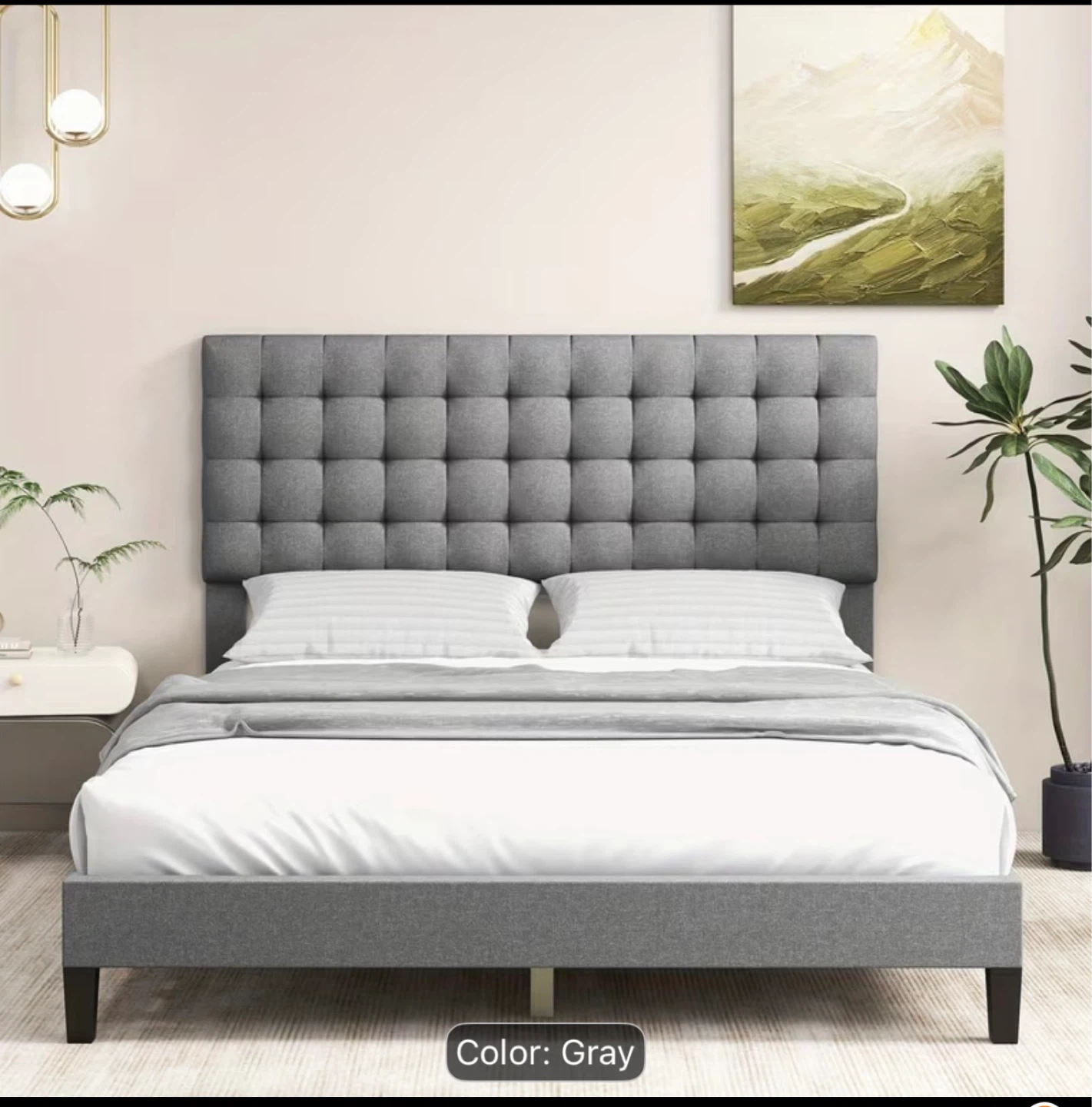 Queen-size bed with mattress - photo 3