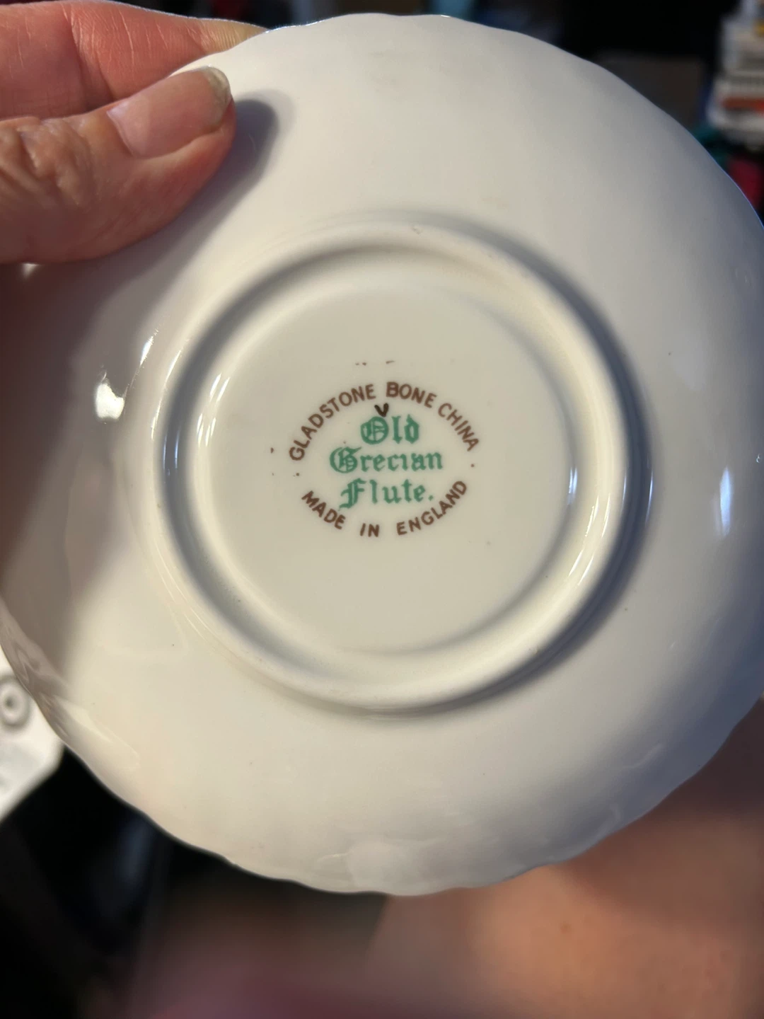 Gladstone Old Grecian Flute Bone China Teacup & Saucer Set - photo 4